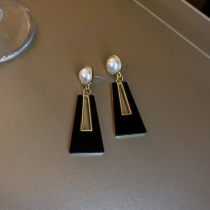 Exaggerated acrylic geometric earrings