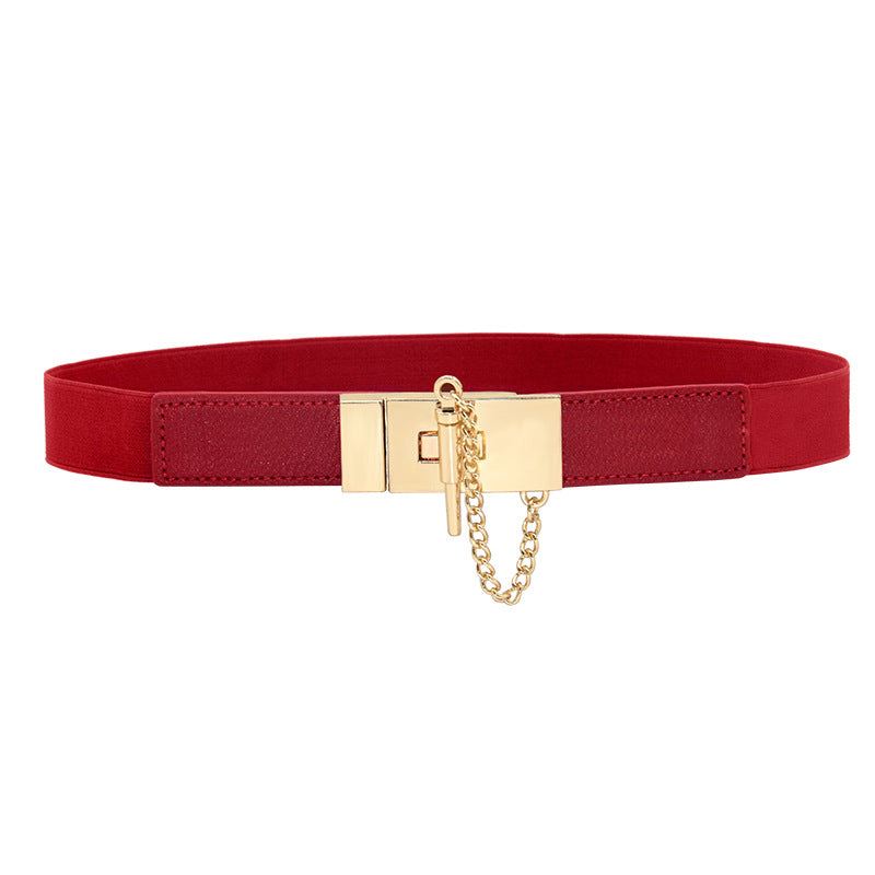 Fashion women's thin belt elastic