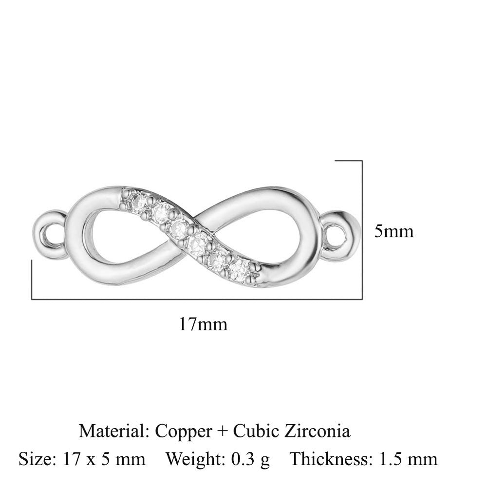 Copper zircon DIY jewelry connecting accessories