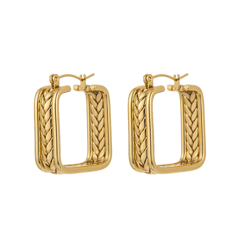 Hollow Love Wheat Ear Earrings