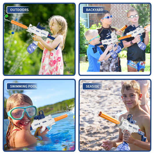 Pistola de agua automática recargable, gran capacidad 