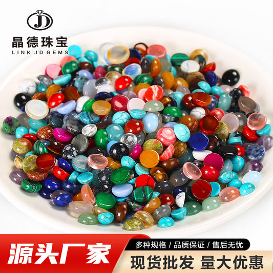 agate chalcedony stone round ring surface loose stone