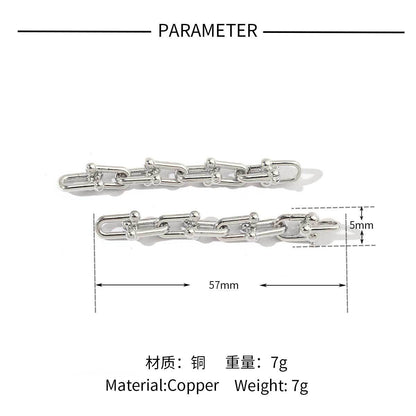 18K real gold copper zircon detachable connecting buckle
