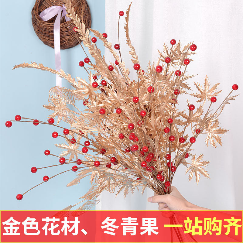 Simulación de fruta de acebo fruta roja fruta de la fortuna 