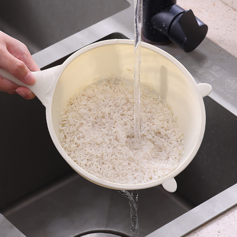 Cuchara de plástico para lavar arroz, colador multifunción 