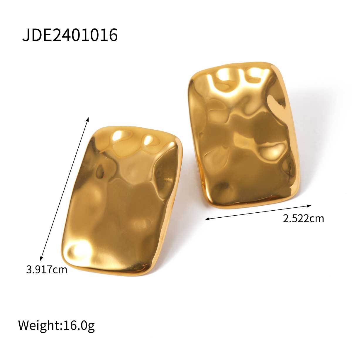 Pendientes rectangulares martillados 