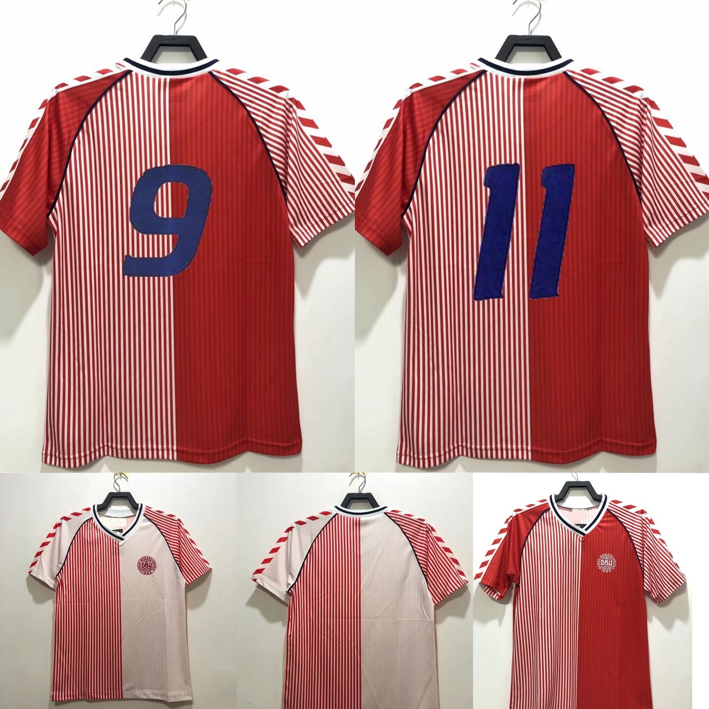 86 WC Denmark Laudrup Retro Home Away Jersey
