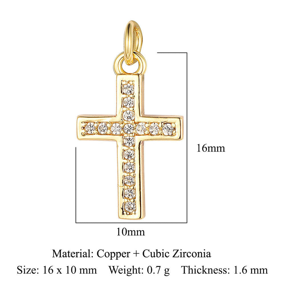 Virgin of the Cross Copper Zircon Shell Necklace Bracelet Pendant