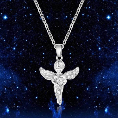 Titanium steel Eros necklace female copper inlaid with 5A zircon