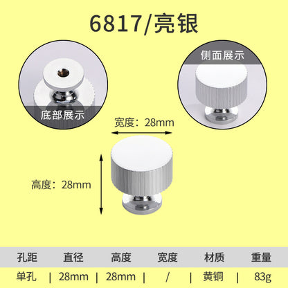 Chrome Bright Silver Brass Handle