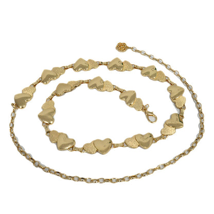 Big and small love buckle waist chain