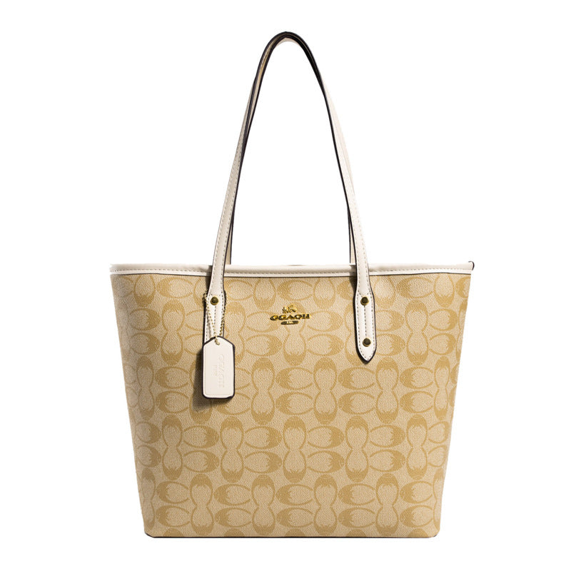 Printed tote bag light luxury retro