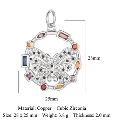 Copper Zircon Cross Virgin Necklace Pendant