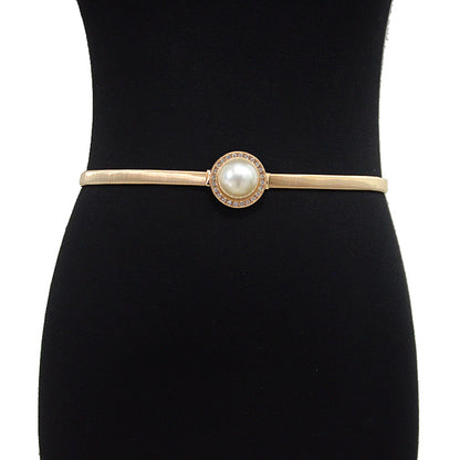 Round buckle metal spring chain waist chain