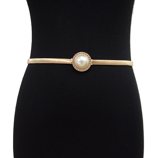 Round buckle metal spring chain waist chain