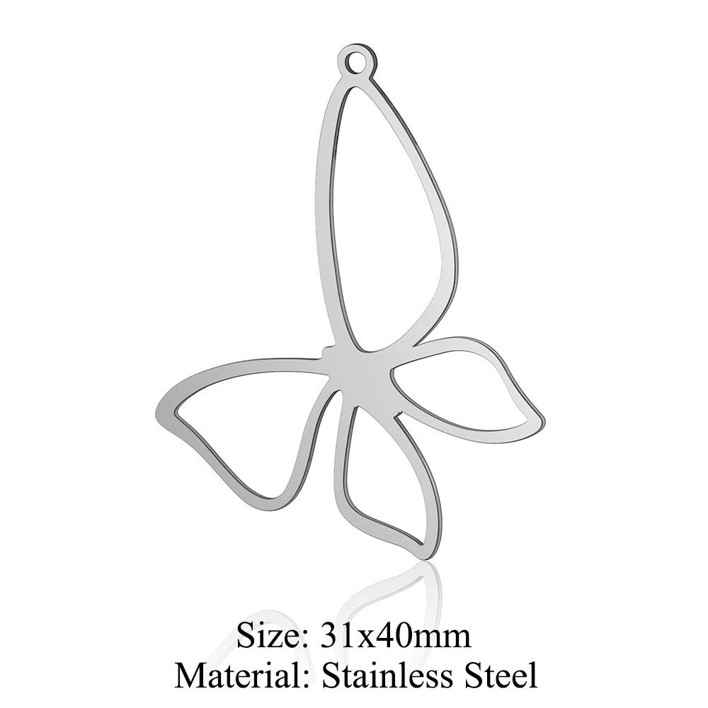 5 pcs/bag wings butterfly titanium steel pendant moth DIY