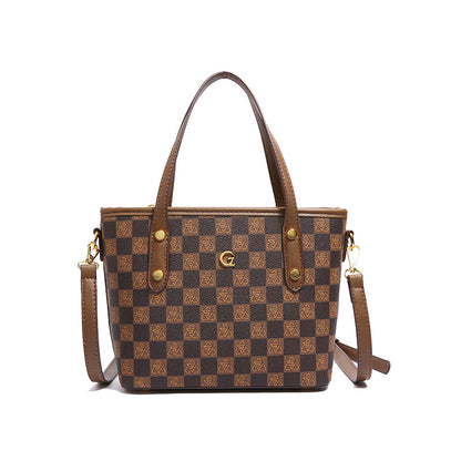 Printed shoulder tote bag
