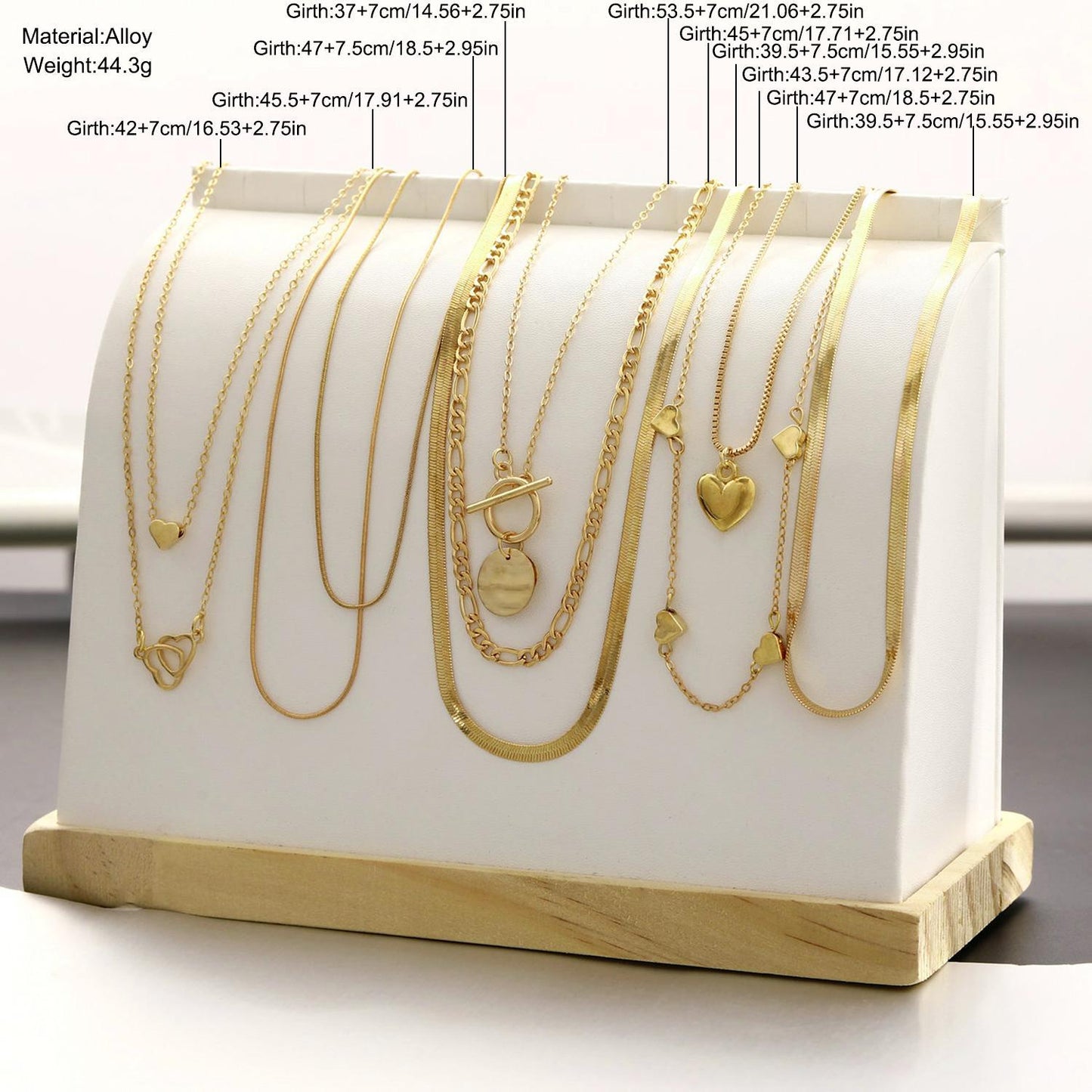 Multi-Layer Love Pendant Necklace Set