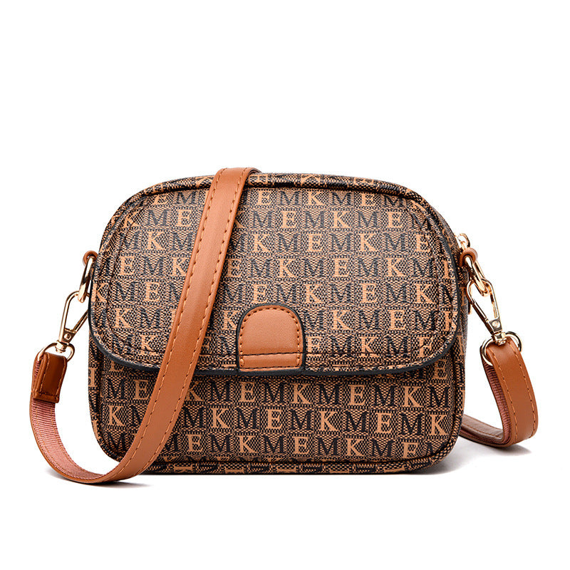 Printed small square bag messenger bag
