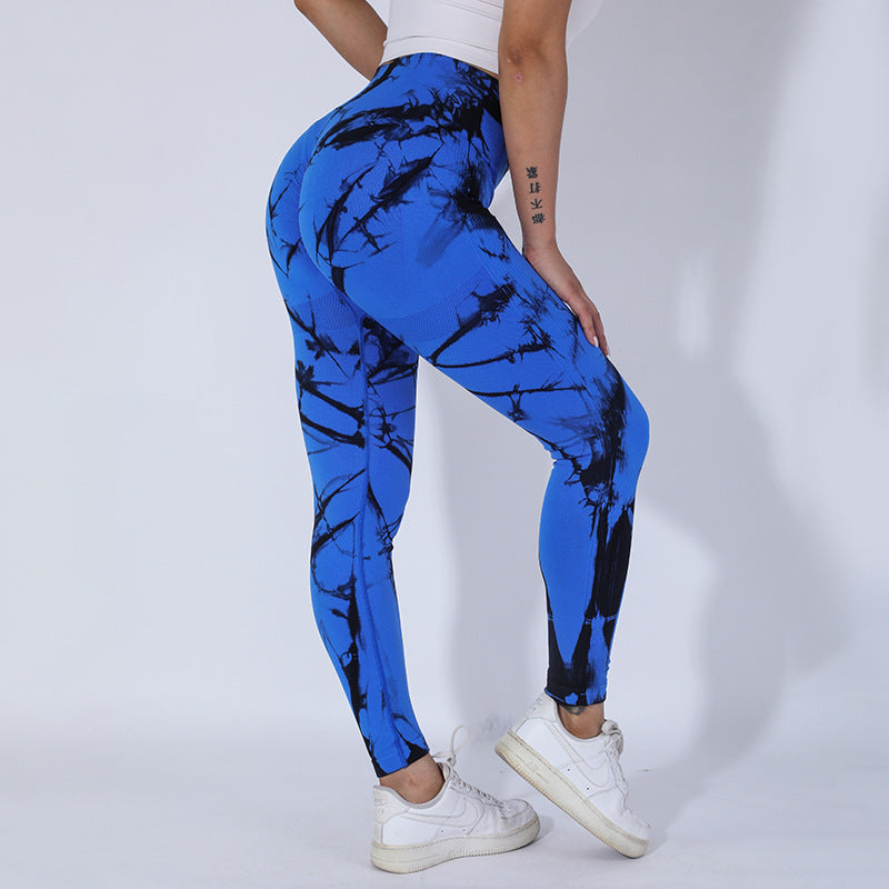 Euro Tie-Dye High-Waist Butt-Lifting Yoga Pants