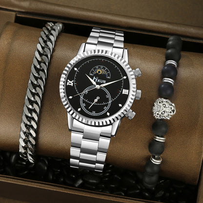 Quartz watch, sun, moon and stars beaded set
