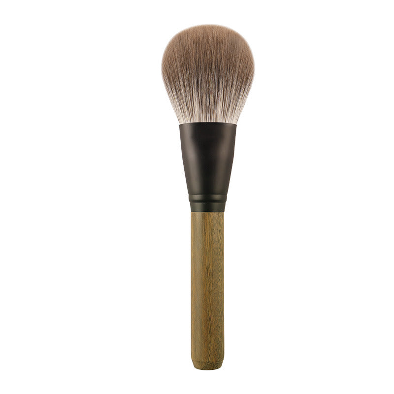 Green Sandalwood Single Flat Heart-shaped Powder Brush