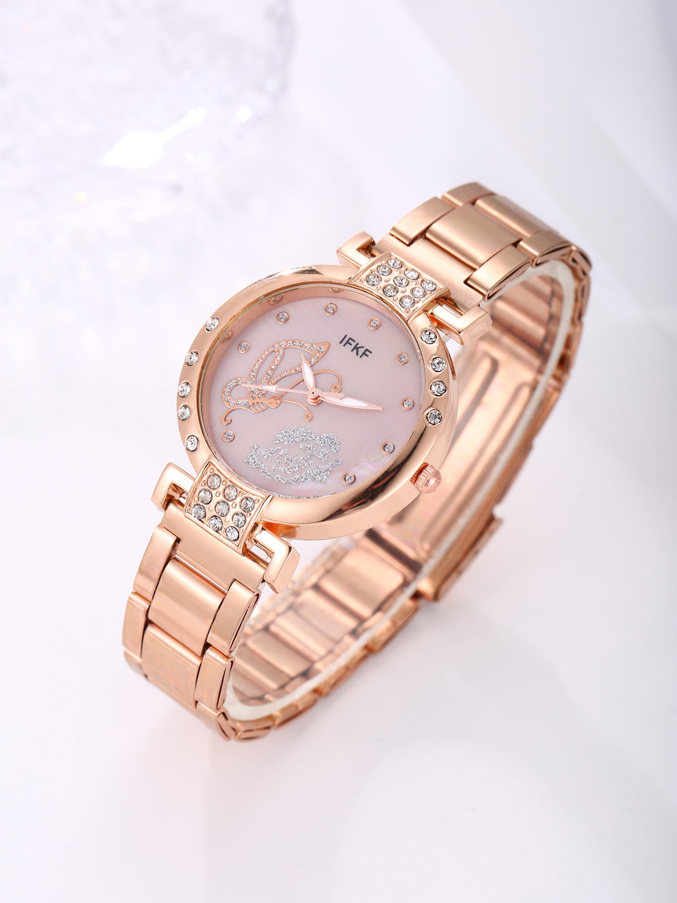 Butterfly Set Diamond English Ladies Watch