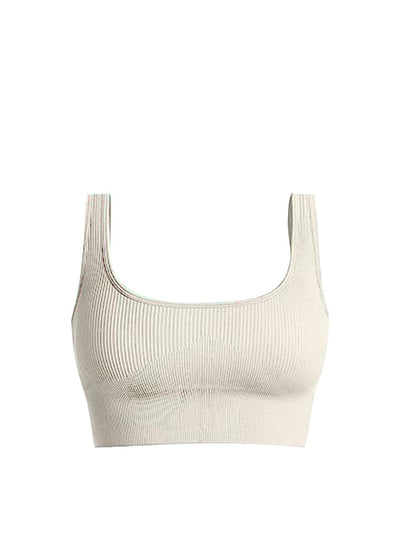 Traje de yoga sin costuras Ropa interior deportiva en forma de U 