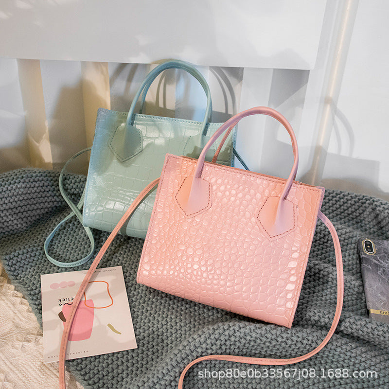 Crocodile pattern mini women's handbag