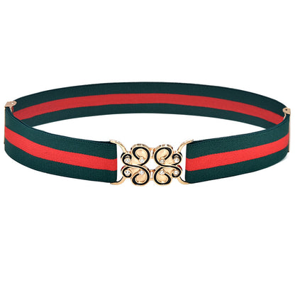 Elastic wide belt female minimalist