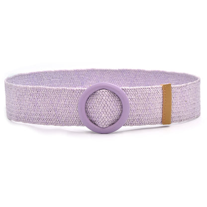 Simple versatile round buckle belt