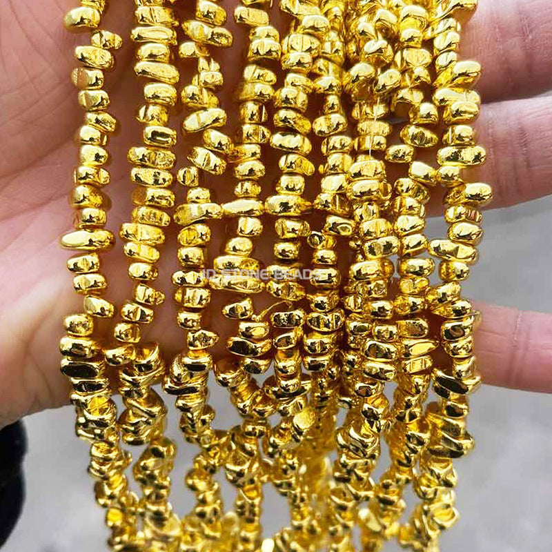 Electroplated black gallstone gravel silver