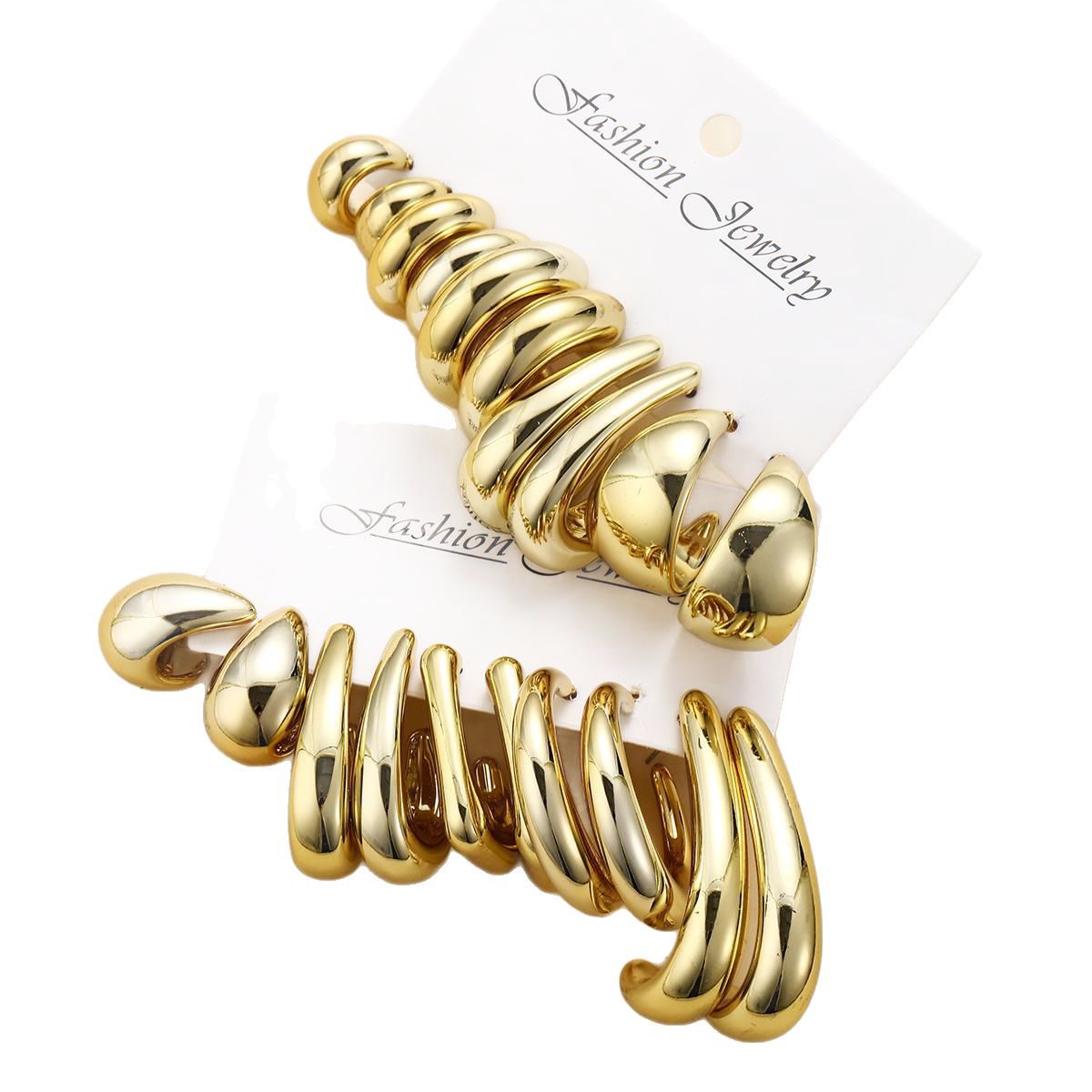 Geometric Combination Earrings Set