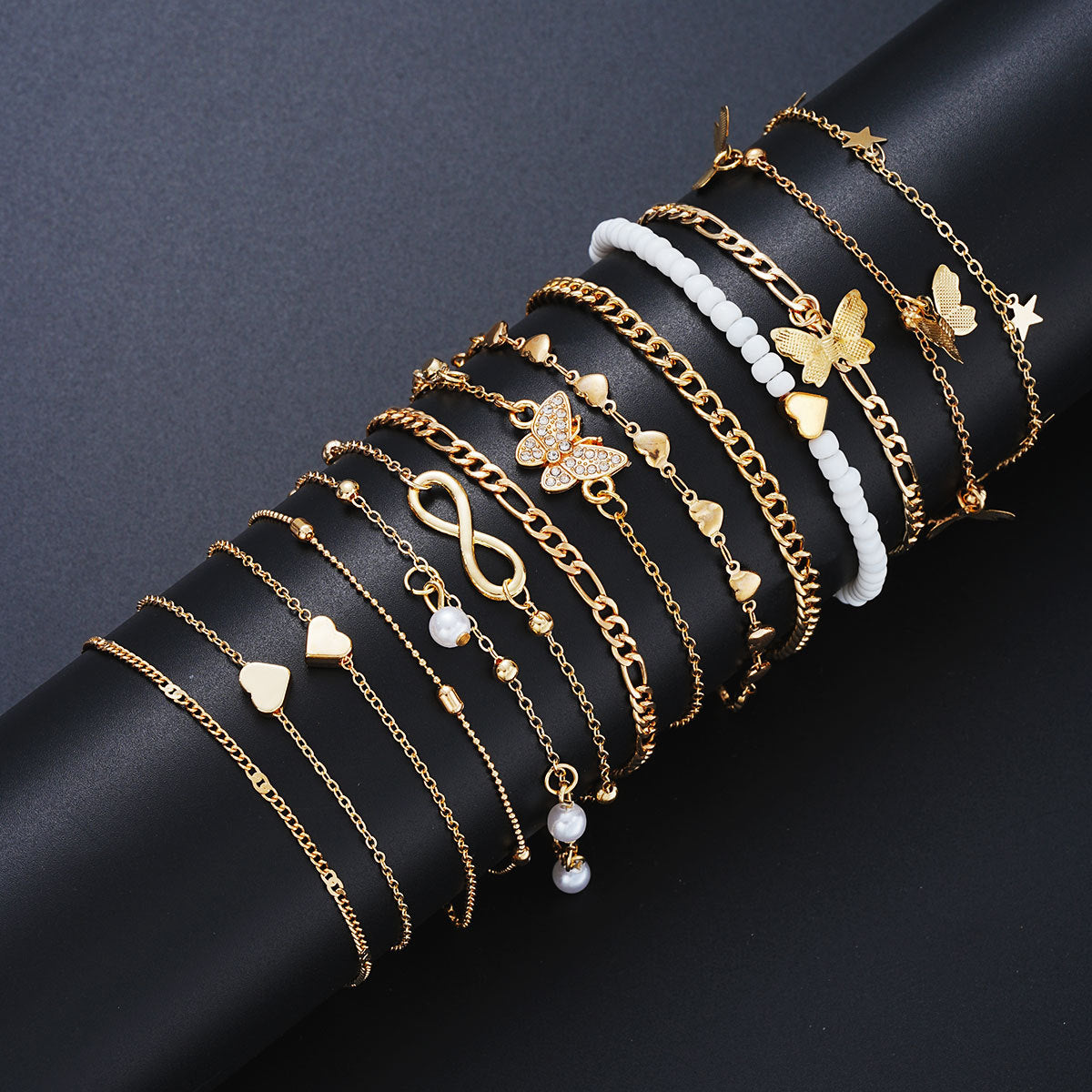 Butterfly Love Anklet Set (14-Piece)