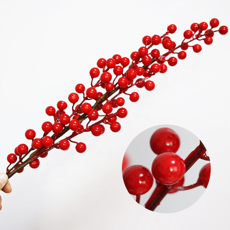 Fruta navideña fruta roja 3 tenedores 6 tenedores 12 tenedores fruta de simulación 