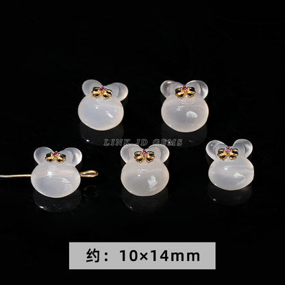 Agate carving accessories Pixiu nine-tailed fox Ruyi