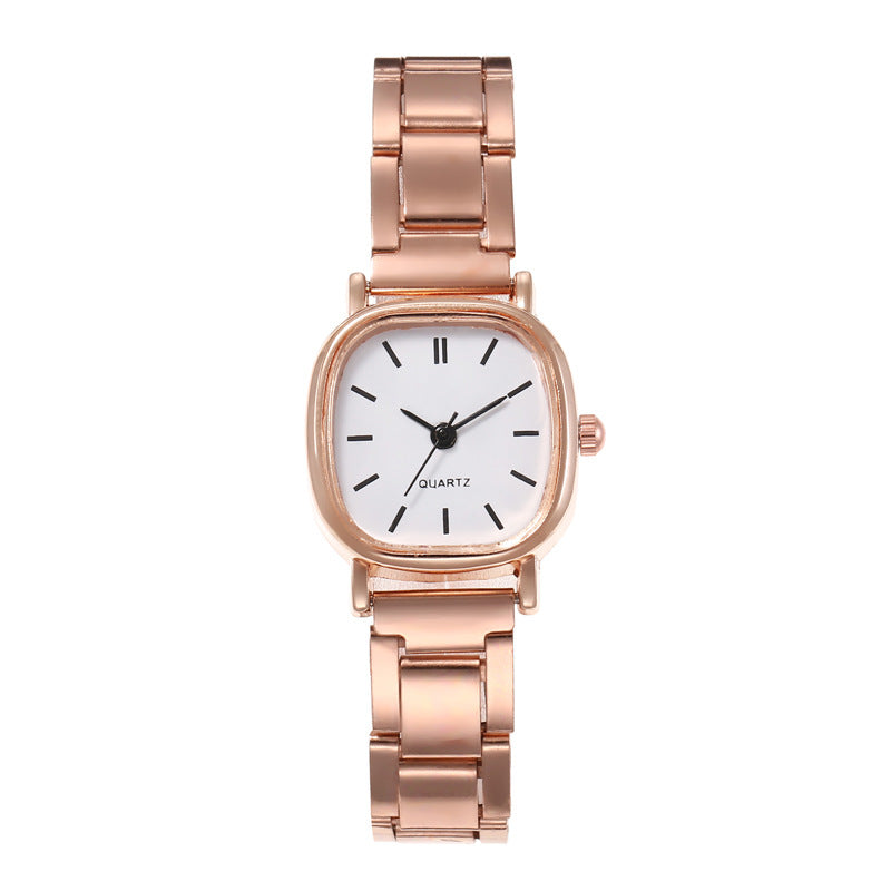 Reloj de cuarzo vintage cuadrado pequeño para mujer 