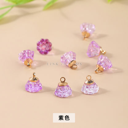 10Mm transparent glazed lotus pod pendant