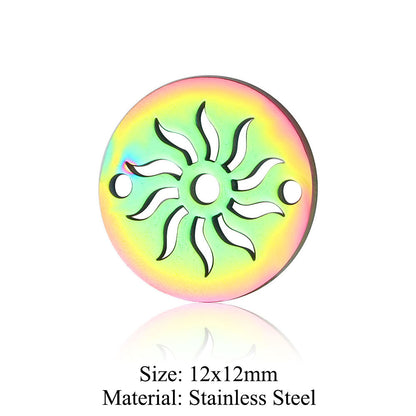 5 pcs/coated colorful dream catcher titanium steel pendant