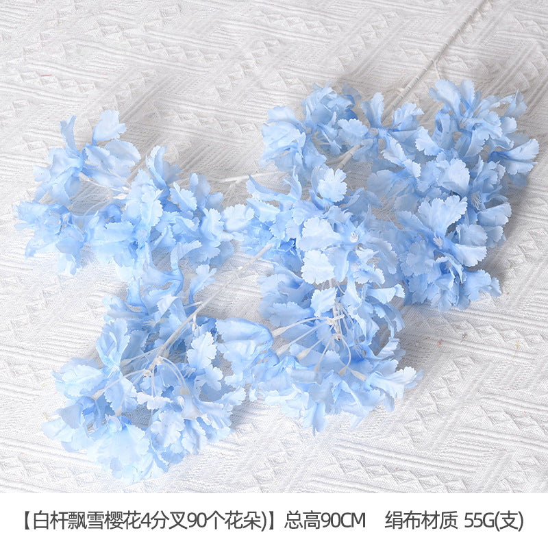 Artificial flowers blue series flowers plastic flowers wholesale