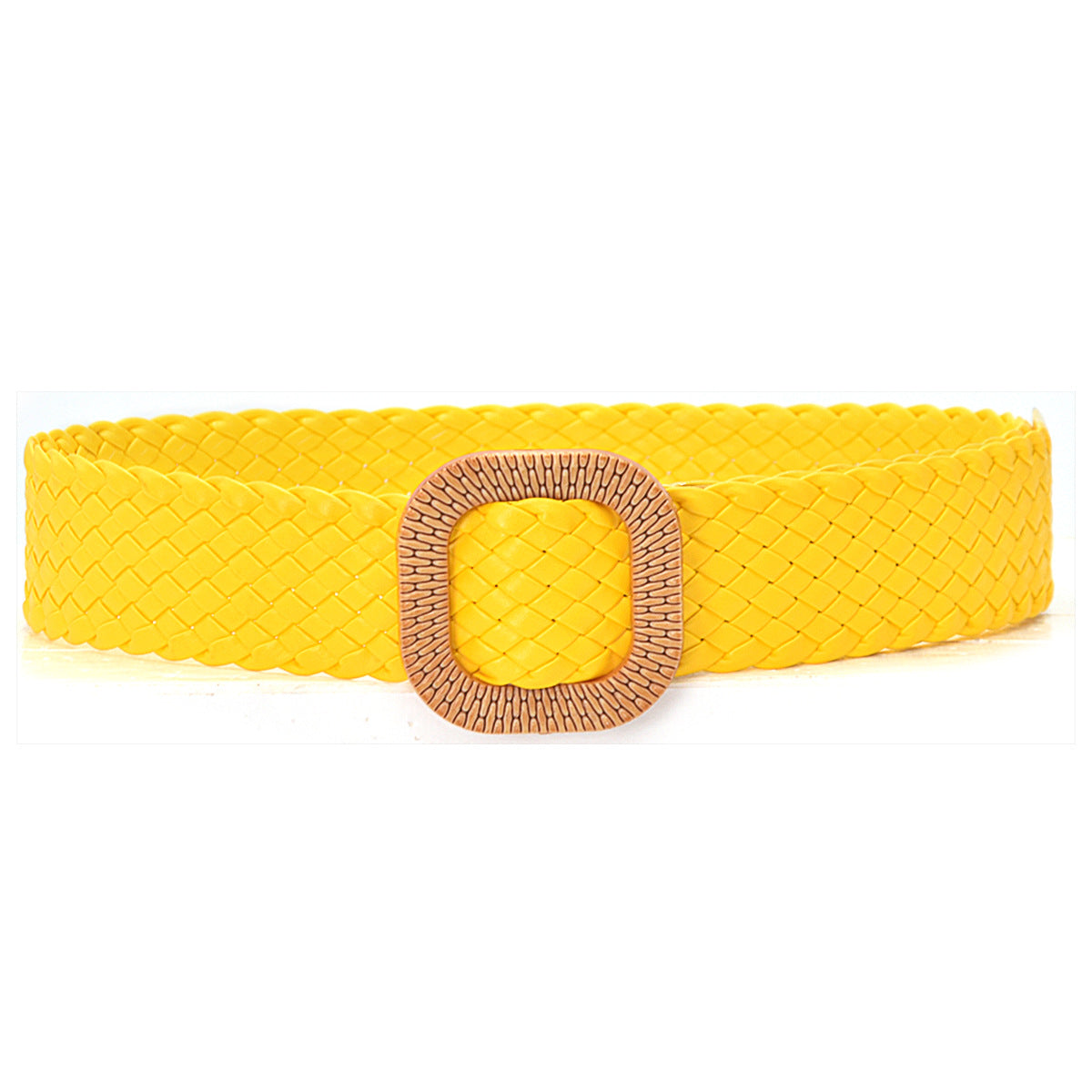 Colorful Round Buckle Belt Versatile Braided