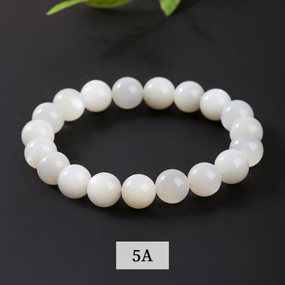 Pulsera de luz de luna blanca con anillo único