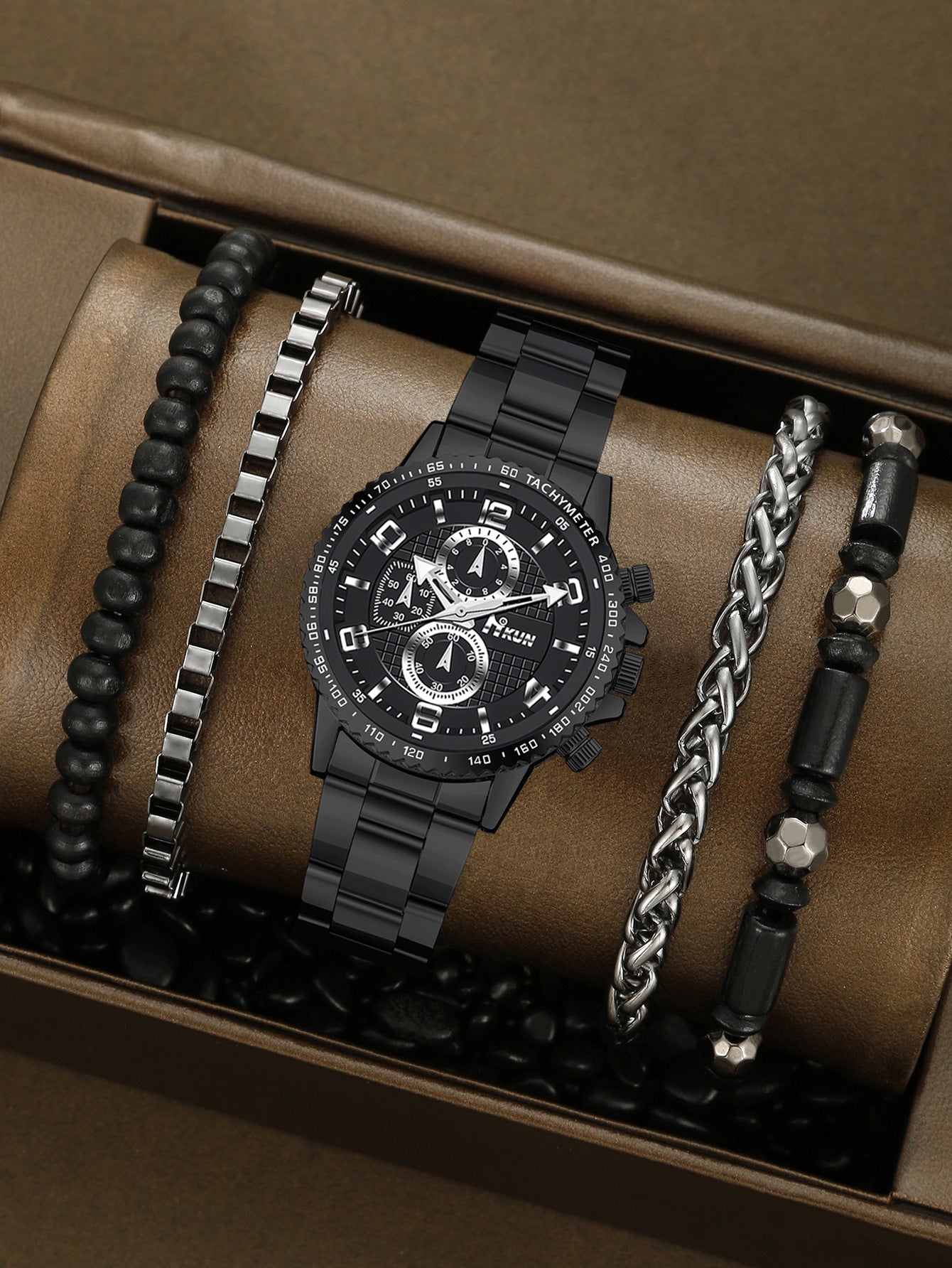 Automatic Mechanical Crown Bracelet Watch Set