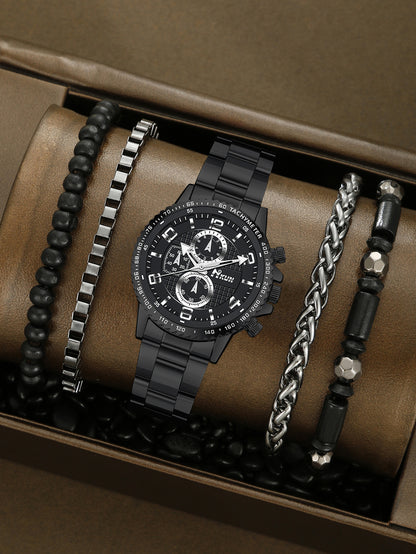 Automatic Mechanical Crown Bracelet Watch Set