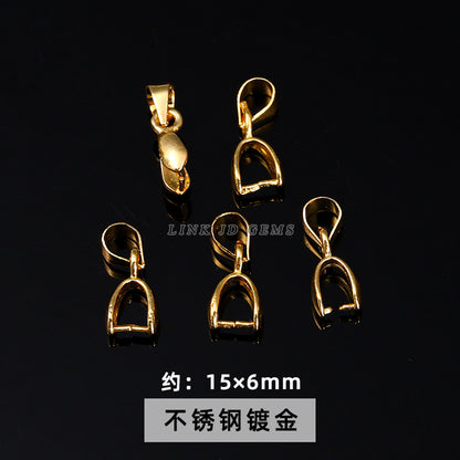 Stainless steel nine-character needle ear hook melon seeds and lobster buckle