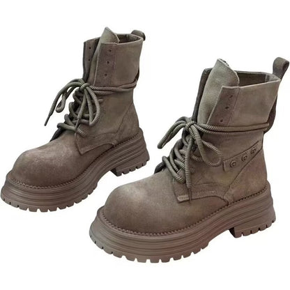 Short boots cow suede matte