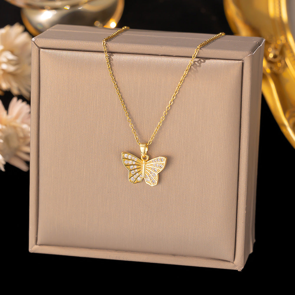 Titanium Steel Copper Pendant Necklace