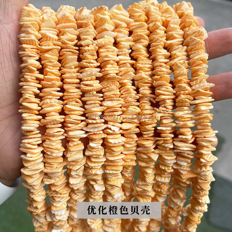 Cuentas espaciadoras cuadradas de concha de color 