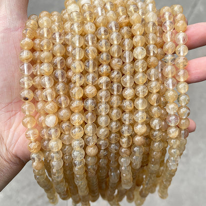 Synthetic coffee watermelon crystal beads