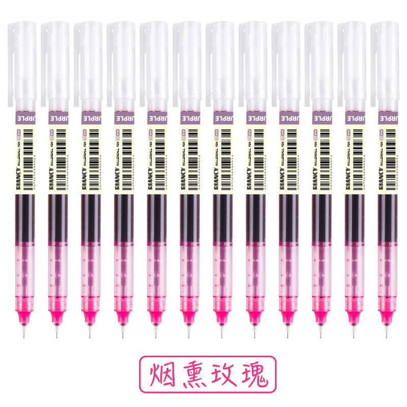 Color neutral straight liquid ballpoint pen